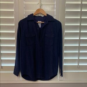 Calvin Klein Jeans dark blue button down long sleeve. Size S.
